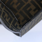 FENDI Zucca Canvas Vanity Cosmetic Pouch Black Brown61577
