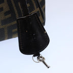 FENDI Zucca Canvas Vanity Cosmetic Pouch Black Brown61577