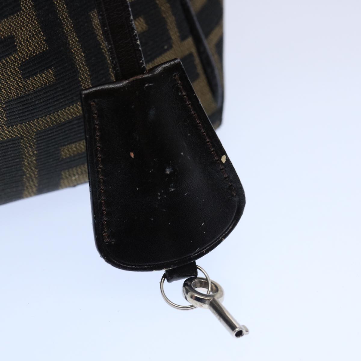 FENDI Zucca Canvas Vanity Cosmetic Pouch Black Brown61577