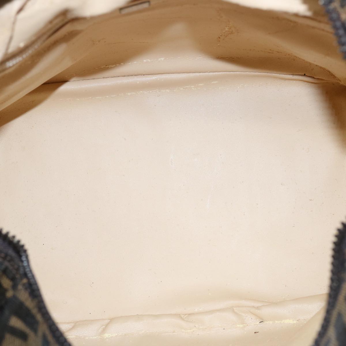 FENDI Zucca Canvas Vanity Cosmetic Pouch Black Brown61577