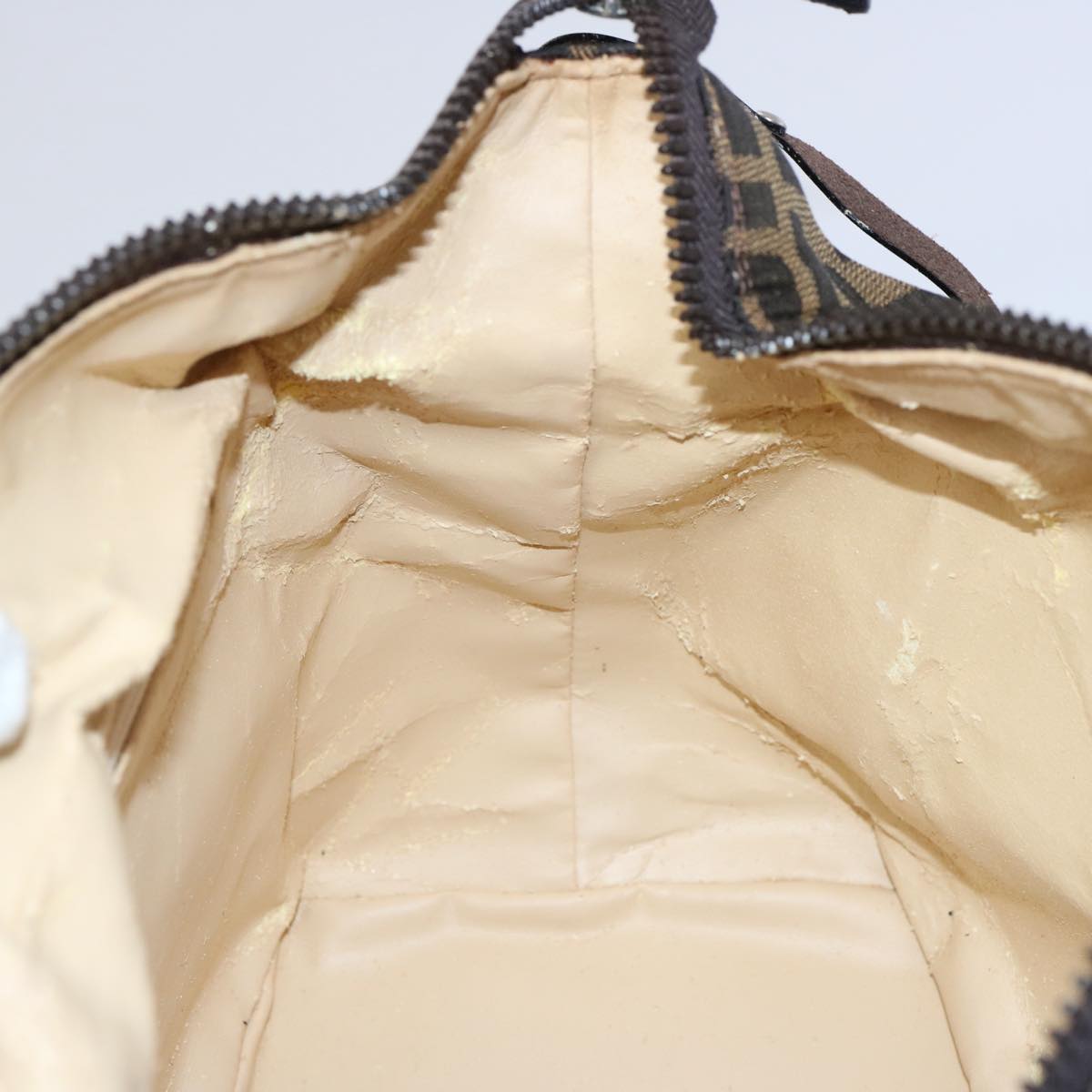 FENDI Zucca Canvas Vanity Cosmetic Pouch Black Brown61577