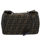 FENDI Zucca Canvas Vanity Cosmetic Pouch Black Brown61577