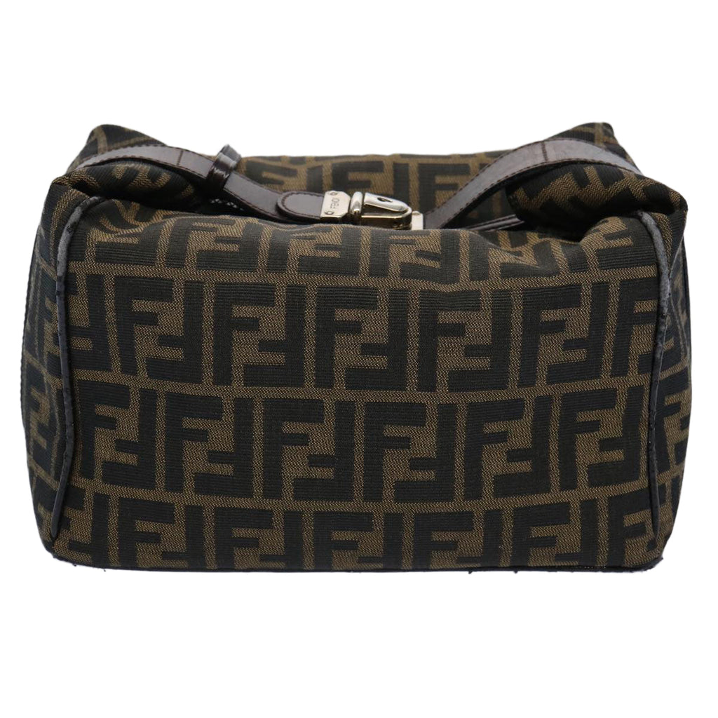 FENDI Zucca Canvas Vanity Cosmetic Pouch Black Brown61577