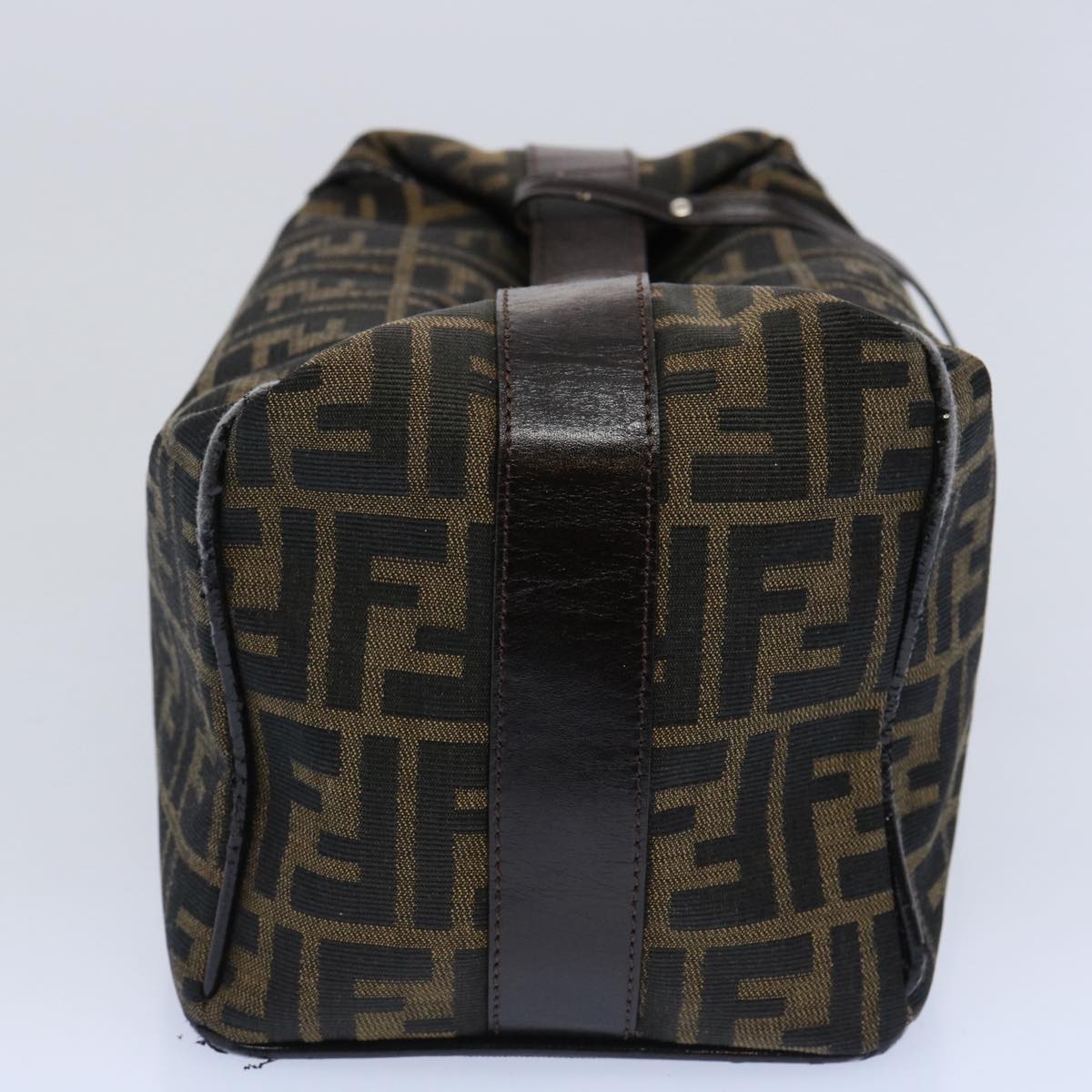 FENDI Zucca Canvas Vanity Cosmetic Pouch Black Brown61577
