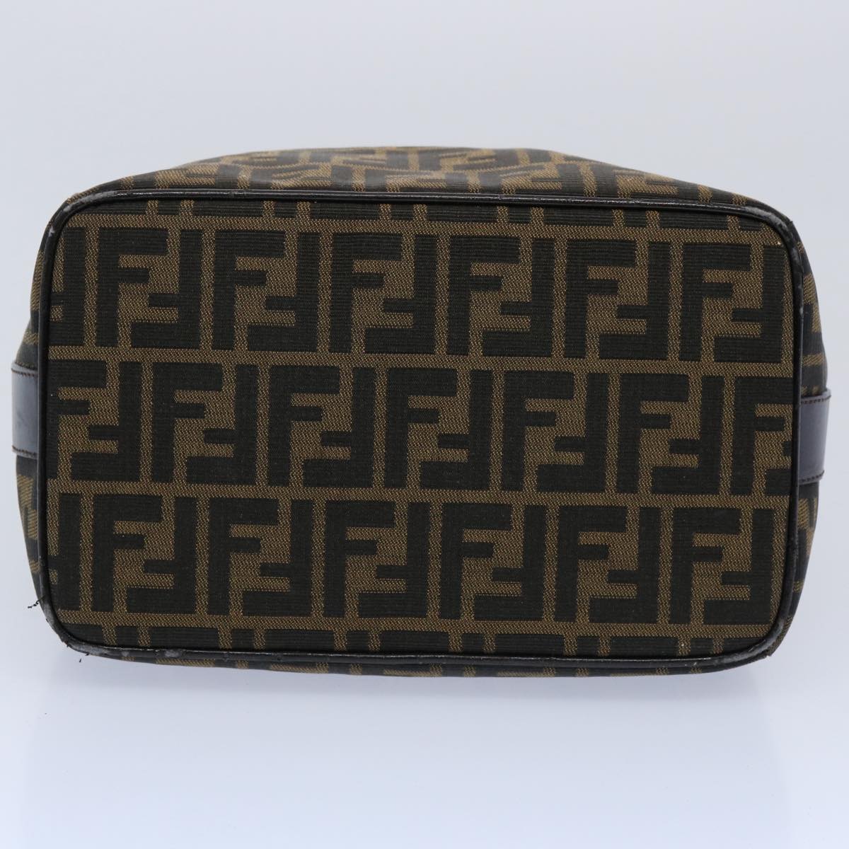 FENDI Zucca Canvas Vanity Cosmetic Pouch Black Brown61577
