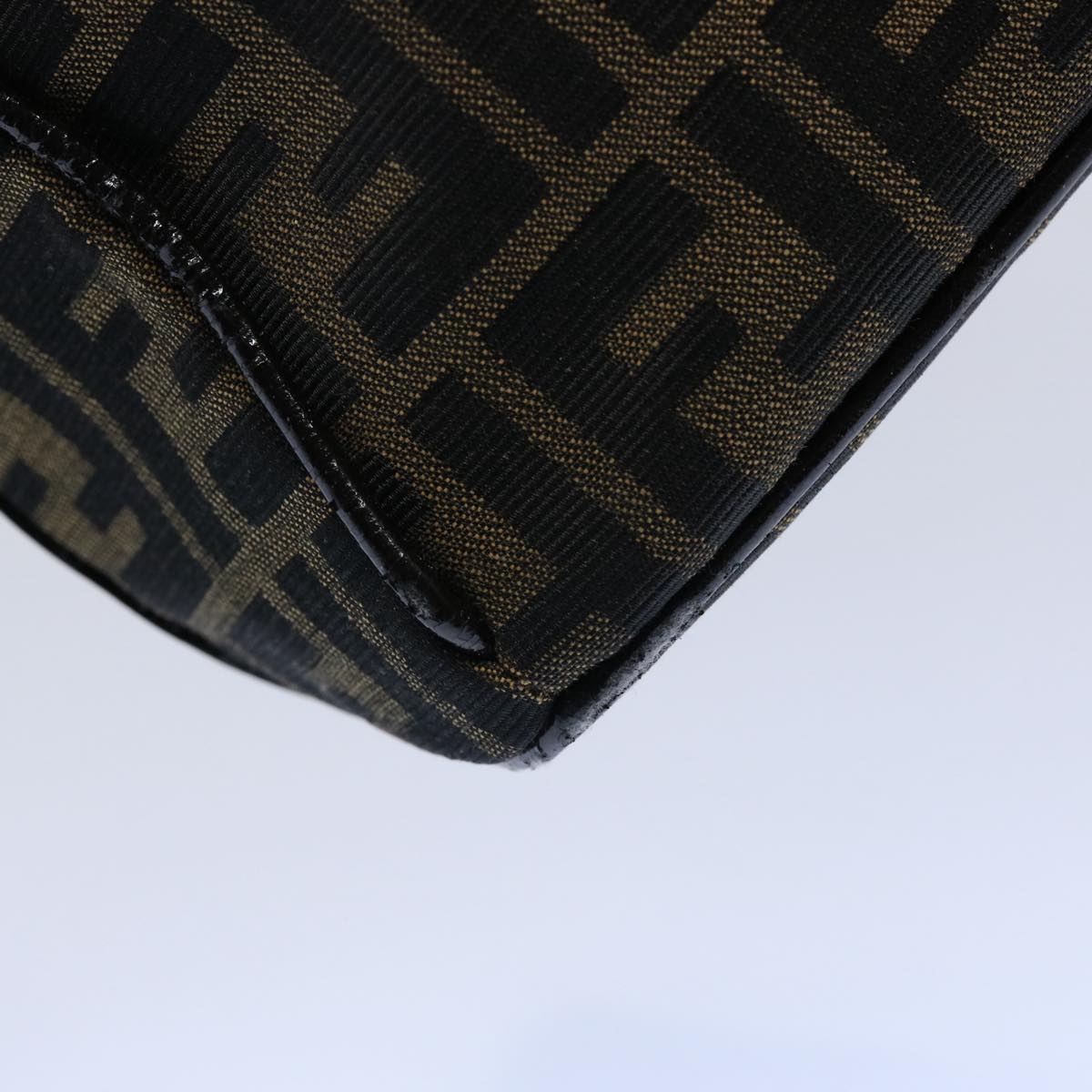 FENDI Zucca Canvas Vanity Cosmetic Pouch Black Brown61577