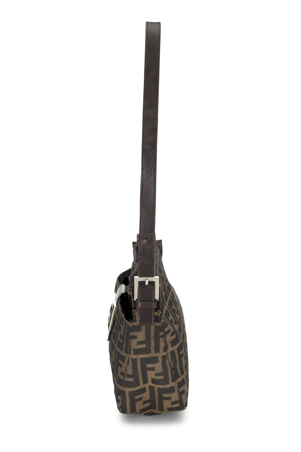 Fendi,  Brown Zucca Canvas Shoulder Bag, Brown