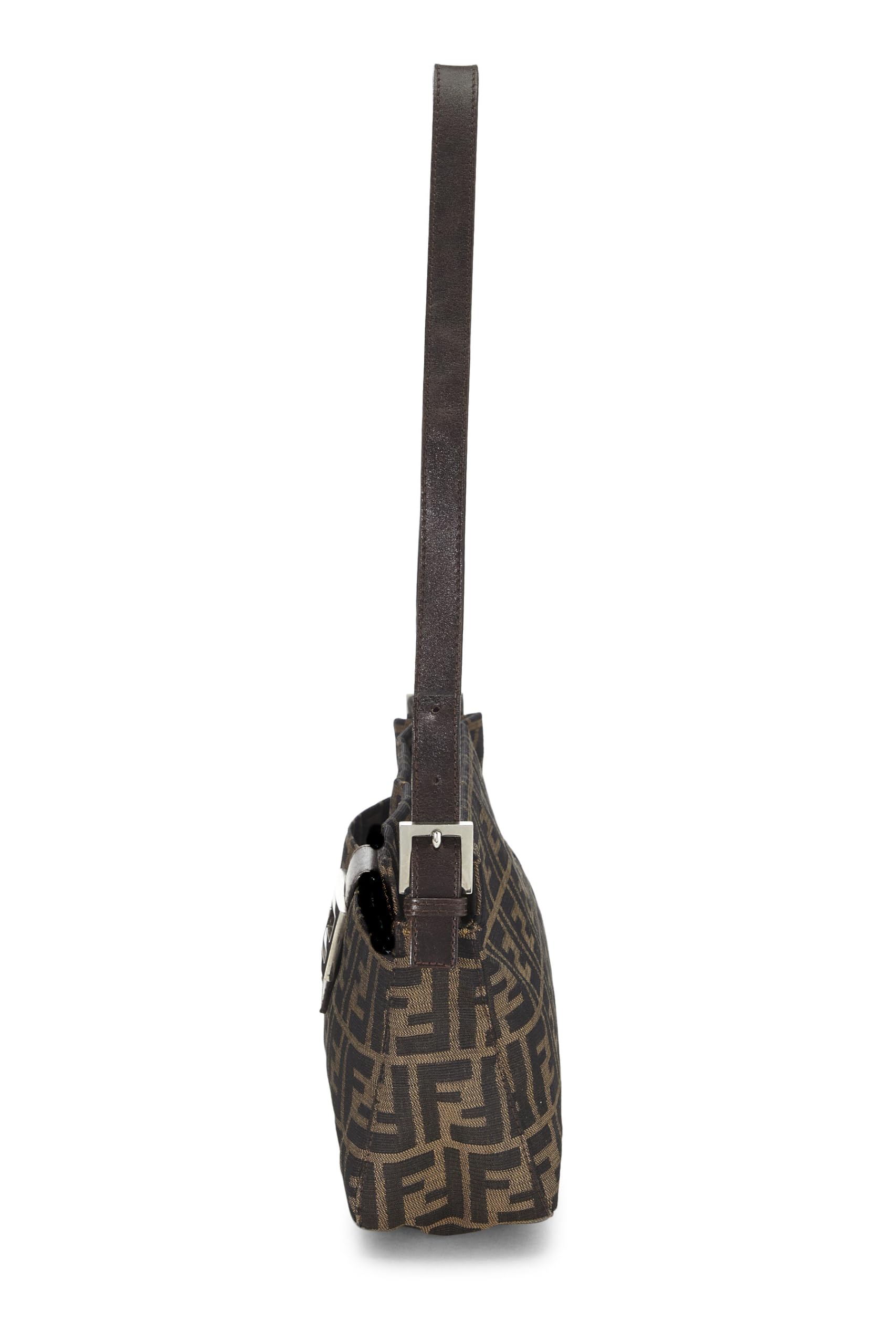 Fendi,  Brown Zucca Canvas Shoulder Bag, Brown