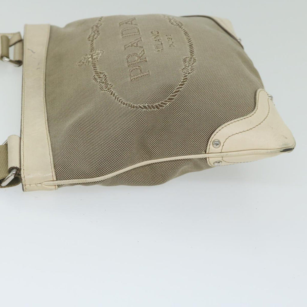 PRADA Shoulder Bag Canvas Beige  61623