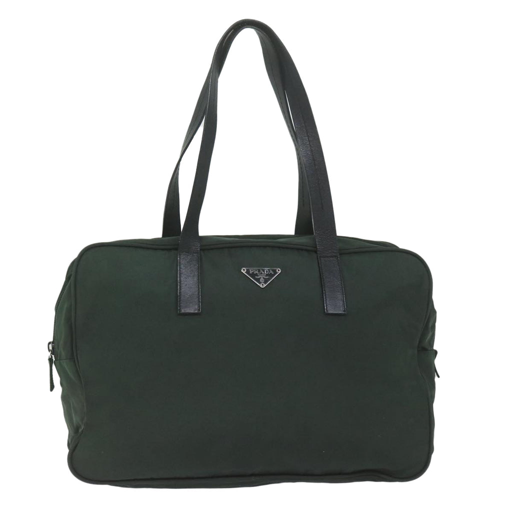 PRADA Hand Bag Nylon Green  61627
