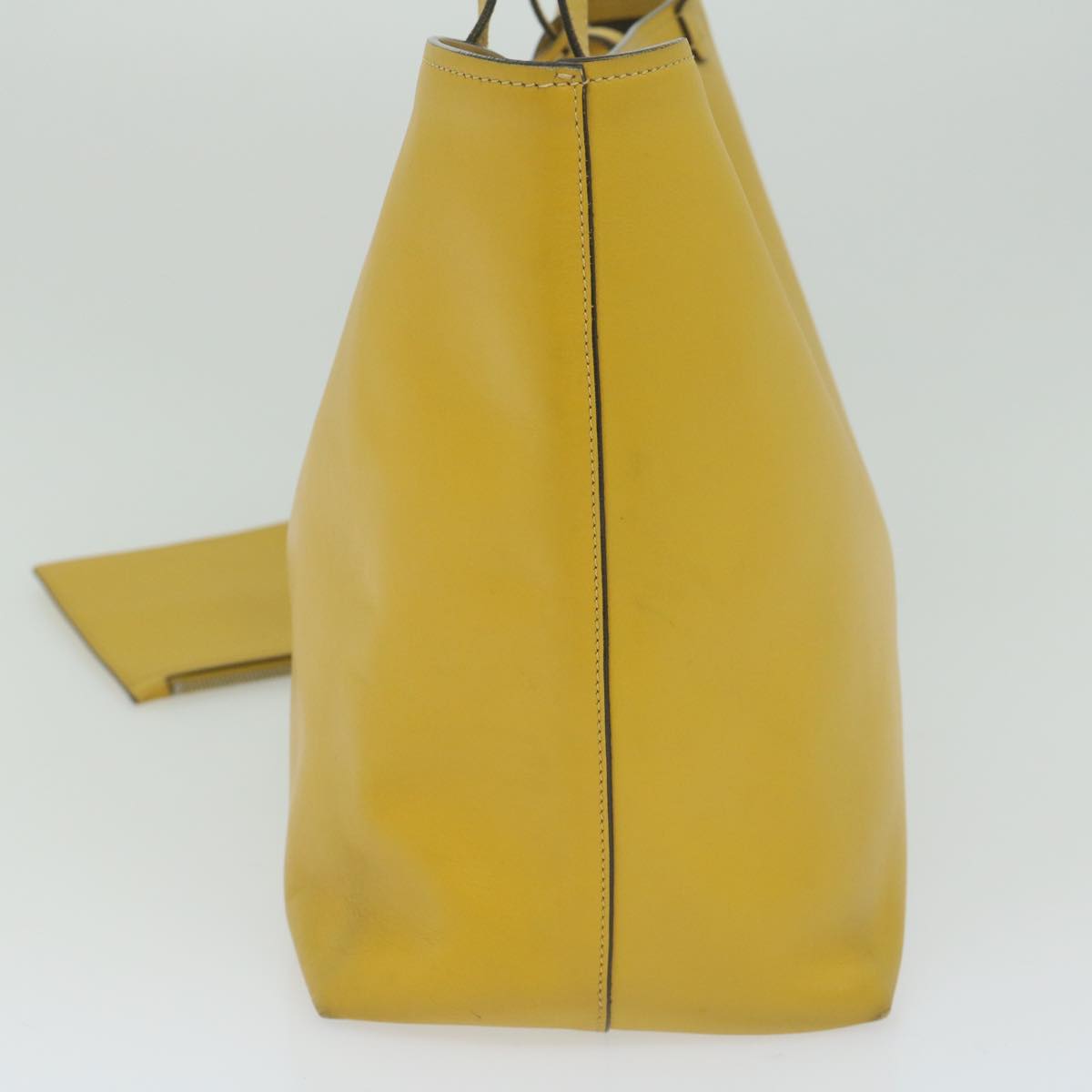 PRADA Tote Bag Leather Yellow  61631