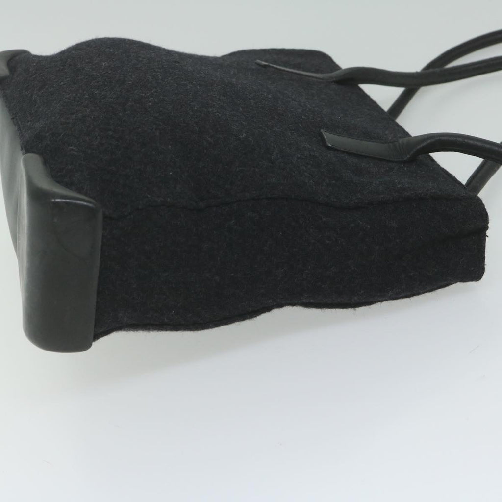 PRADA Tote Bag Wool Black  61633