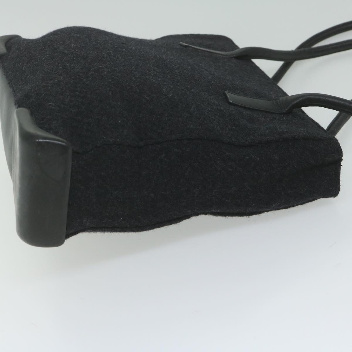 PRADA Tote Bag Wool Black  61633