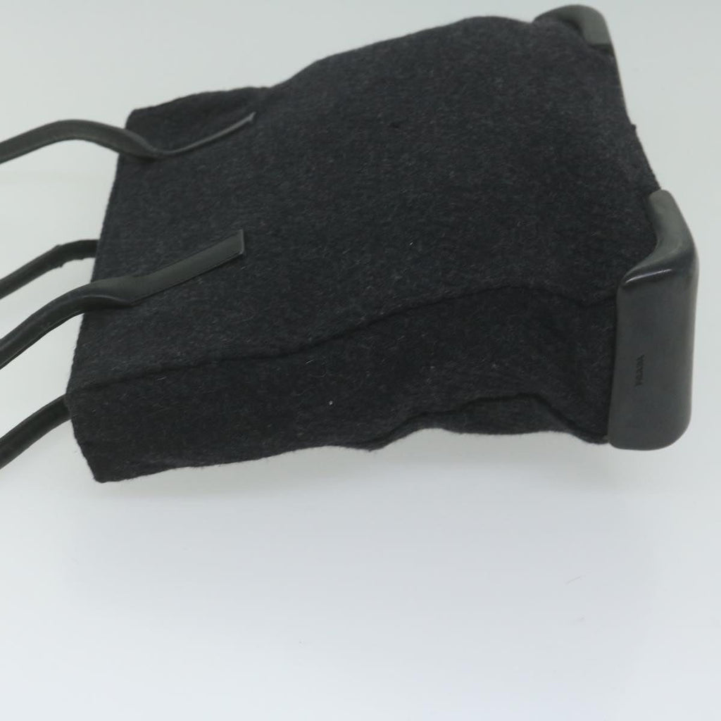 PRADA Tote Bag Wool Black  61633