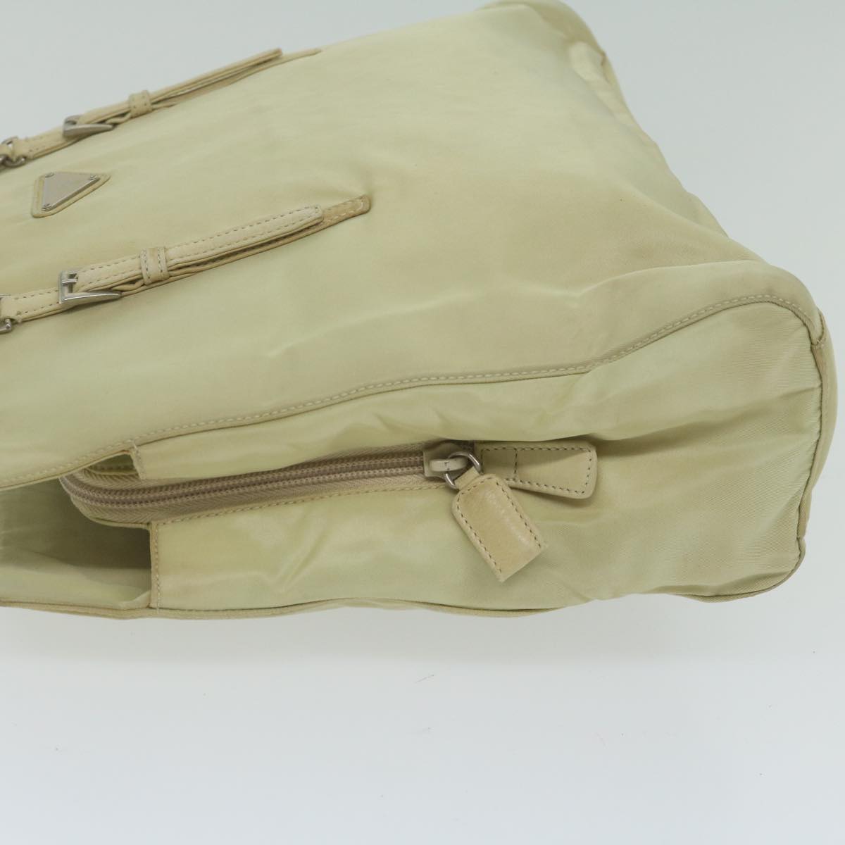 PRADA Tote Bag Nylon Cream  61634