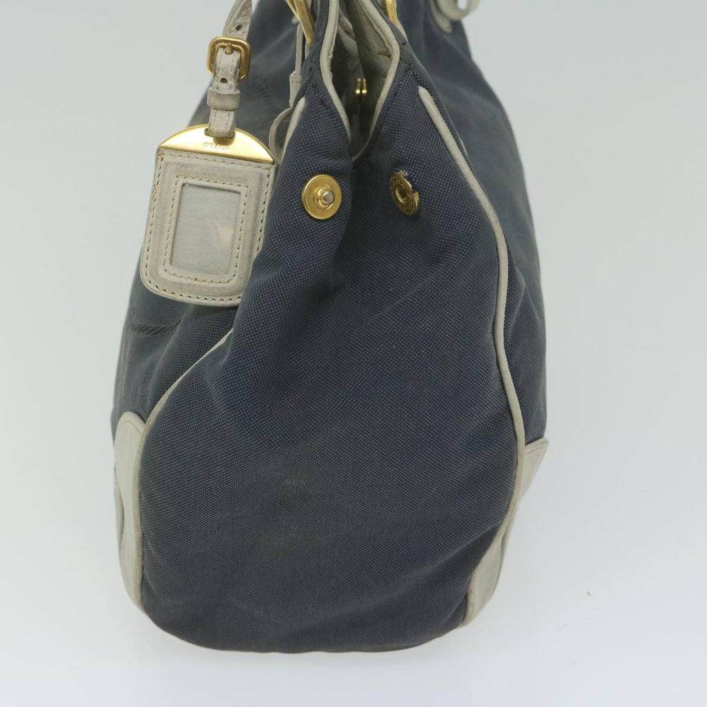 PRADA Tote Bag Canvas Navy  61635