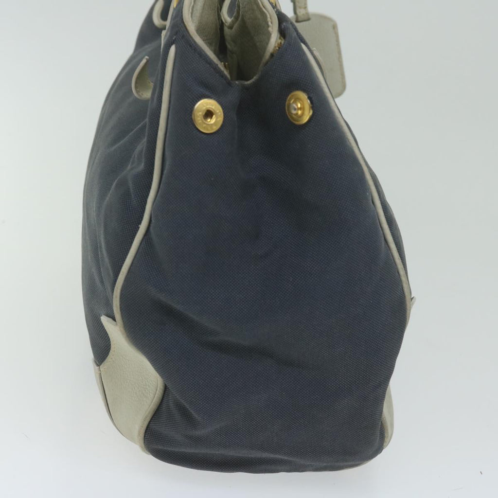 PRADA Tote Bag Canvas Navy  61635