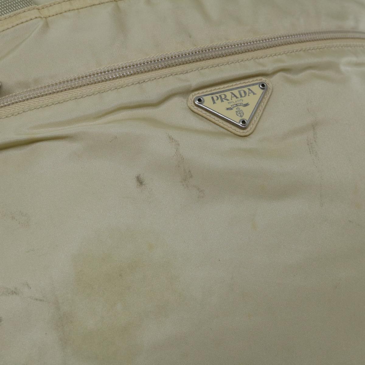 PRADA Tote Bag Nylon Cream  61638
