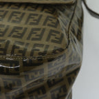 FENDI Zucchino Canvas Mamma Baguette Shoulder Bag Coated Canvas Brown61639