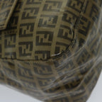 FENDI Zucchino Canvas Mamma Baguette Shoulder Bag Coated Canvas Brown61639
