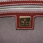 FENDI Zucchino Canvas Mamma Baguette Shoulder Bag Coated Canvas Brown61639
