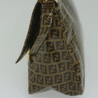 FENDI Zucchino Canvas Mamma Baguette Shoulder Bag Coated Canvas Brown61639