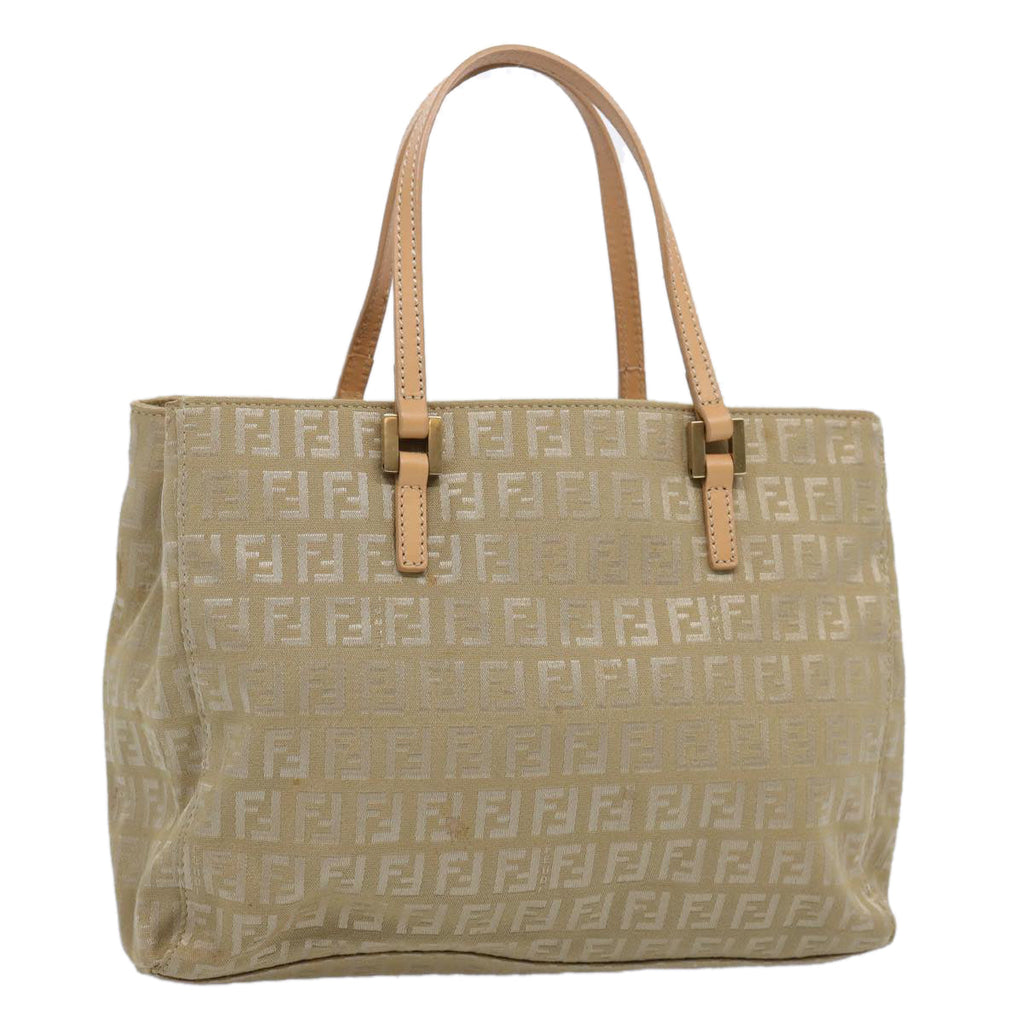 FENDI Zucchino Canvas Hand Bag Beige61641