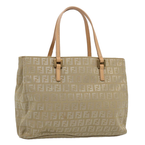 FENDI Zucchino Canvas Hand Bag Beige61641