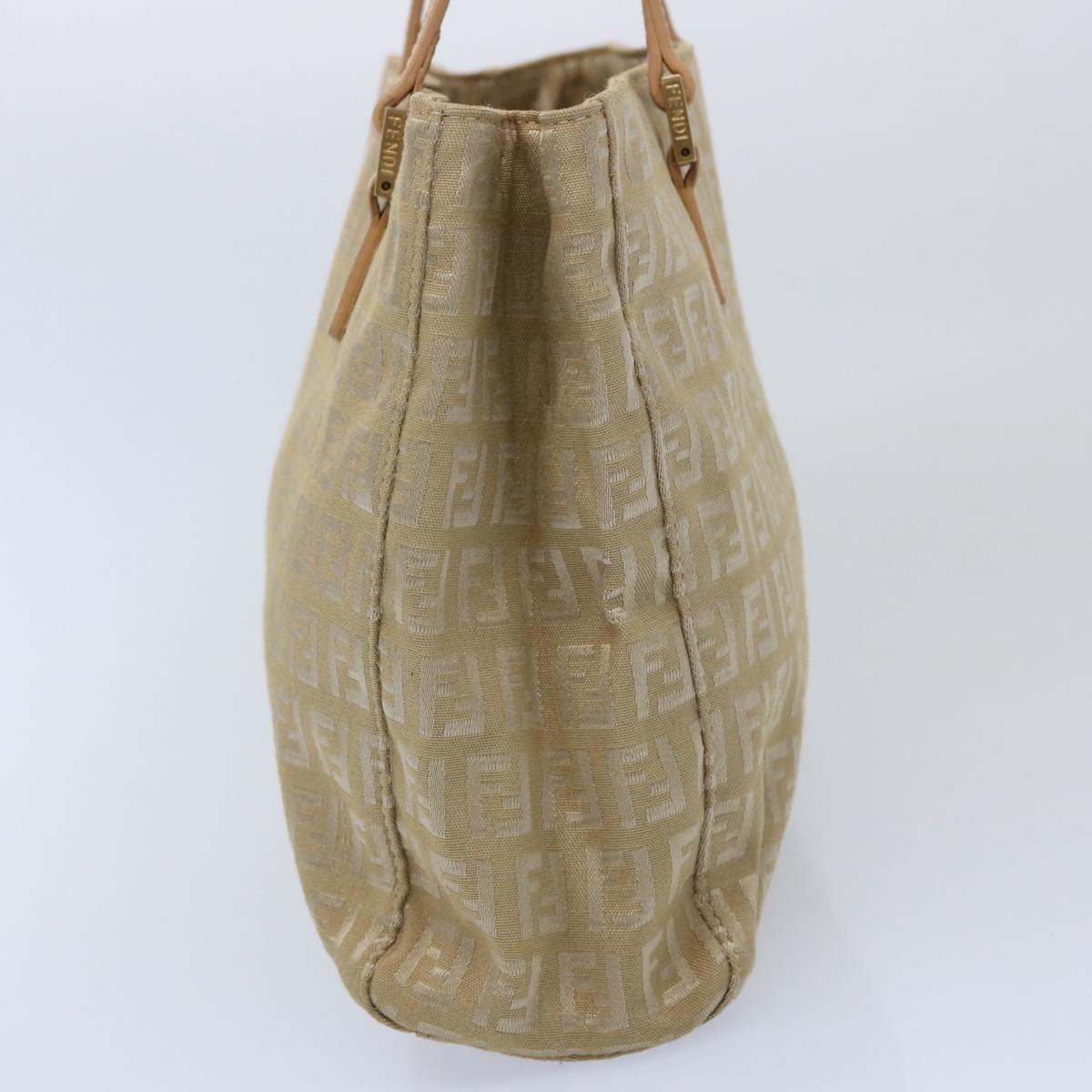 FENDI Zucchino Canvas Hand Bag Beige61641