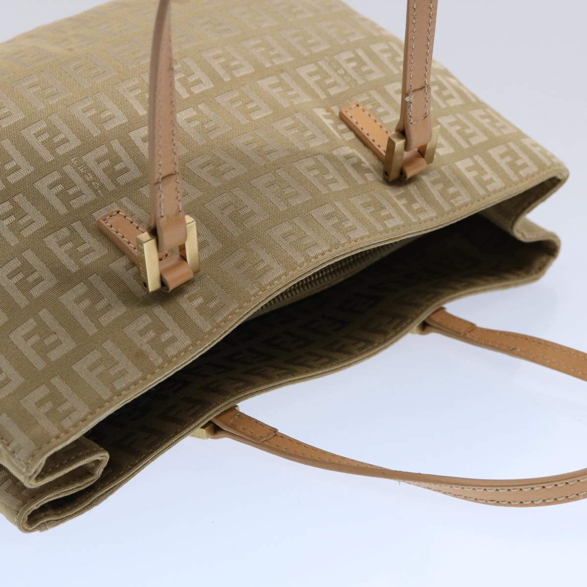 FENDI Zucchino Canvas Hand Bag Beige61641