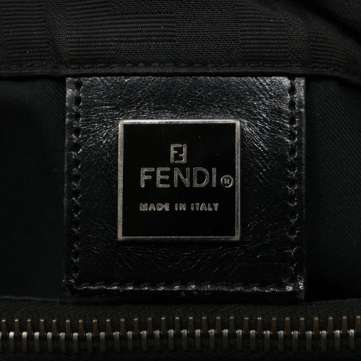 FENDI Zucca Canvas Hand Bag Black61642