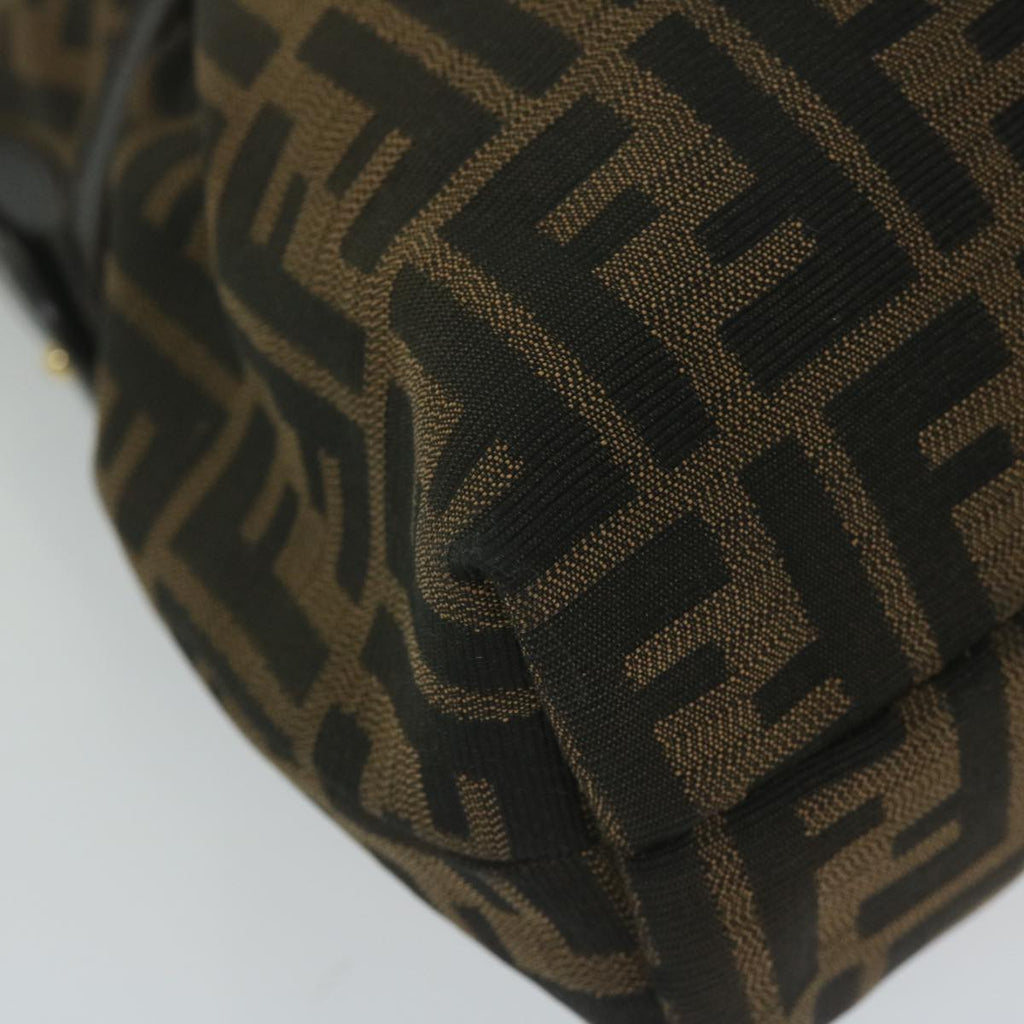 FENDI Zucca Canvas Shoulder Bag Black Brown61645