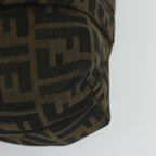 FENDI Zucca Canvas Shoulder Bag Black Brown61645