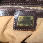 FENDI Zucca Canvas Shoulder Bag Black Brown61645