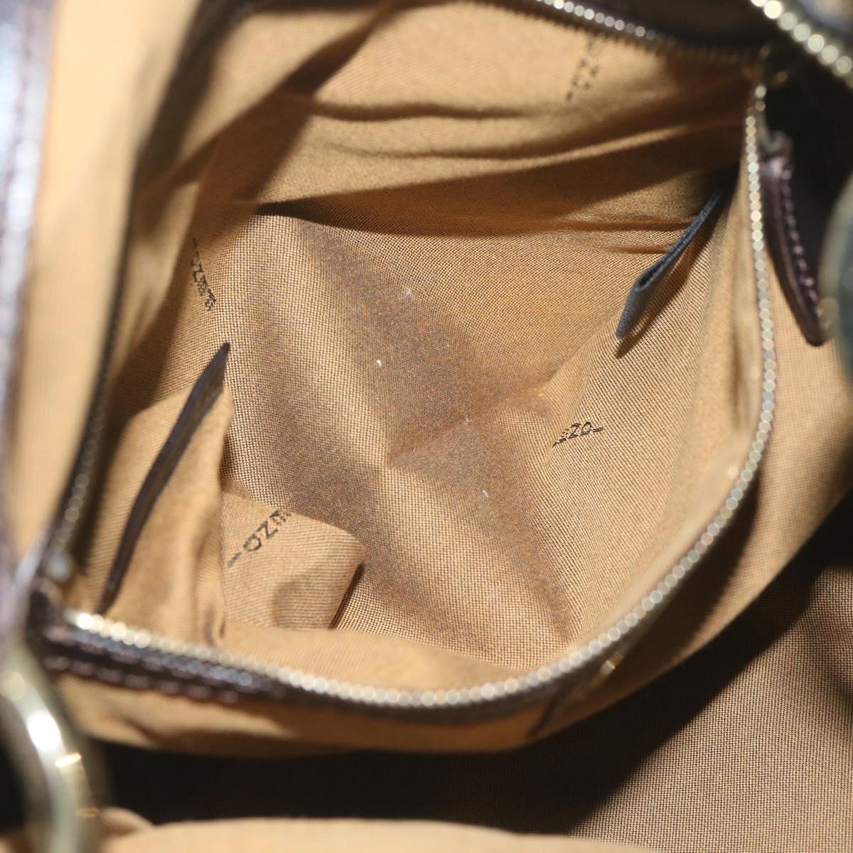 FENDI Zucca Canvas Shoulder Bag Black Brown61645