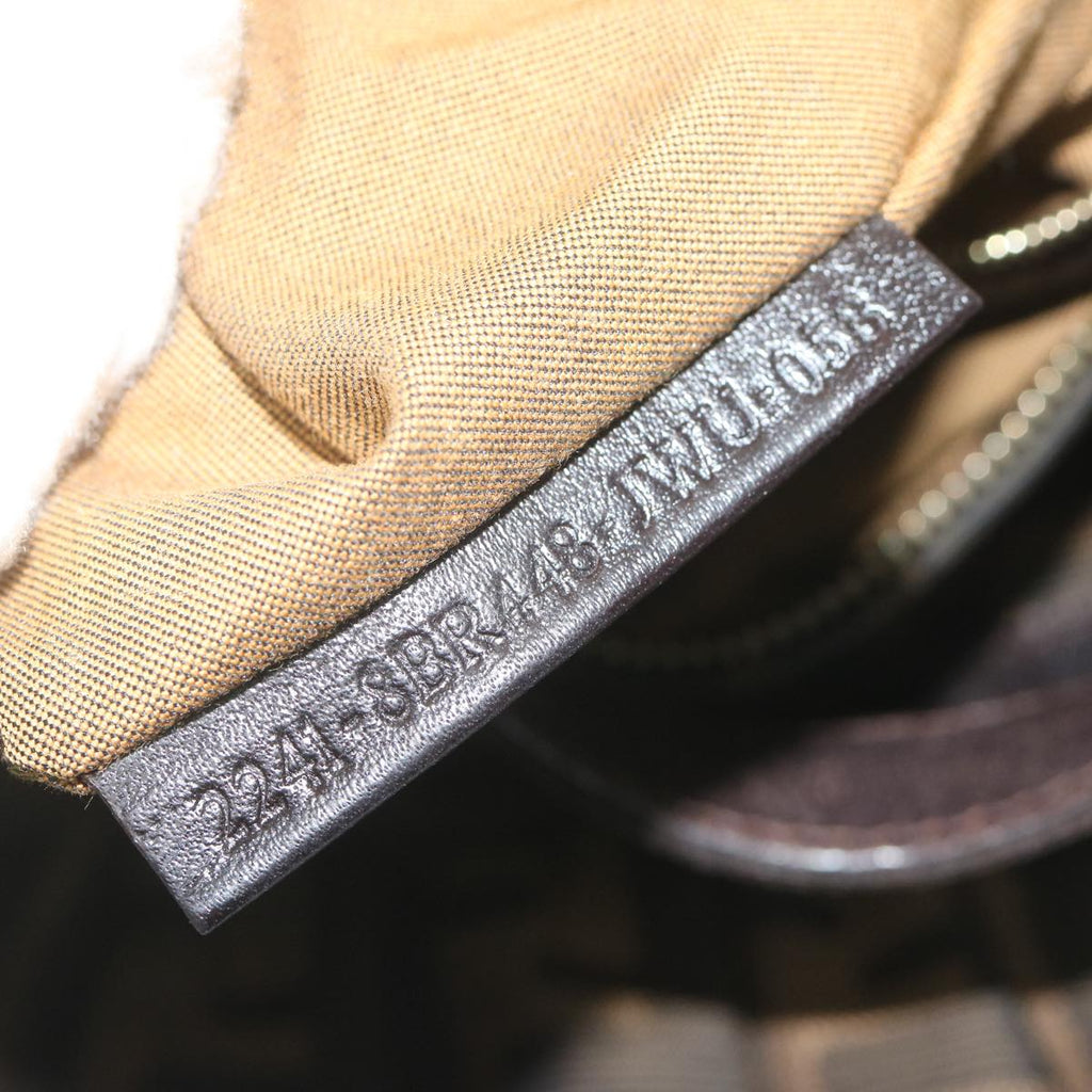 FENDI Zucca Canvas Shoulder Bag Black Brown61645