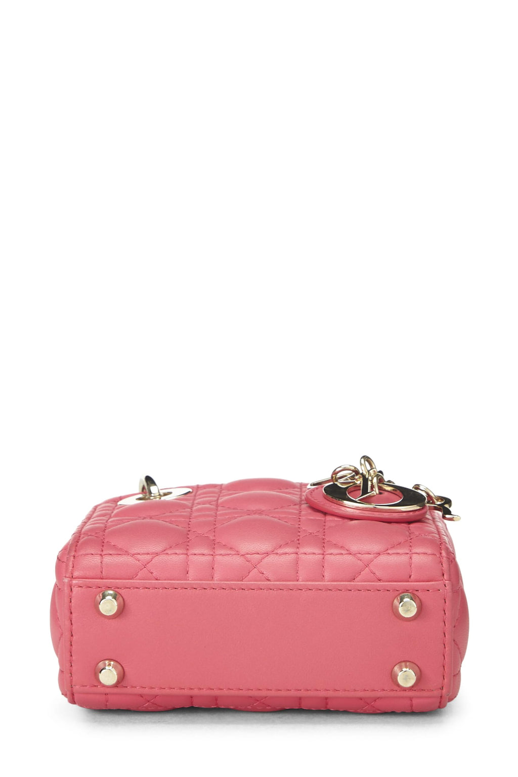 Dior,  Pink Lambskin Leather Lady Dior Micro, Pink