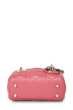 Dior,  Pink Lambskin Leather Lady Dior Micro, Pink