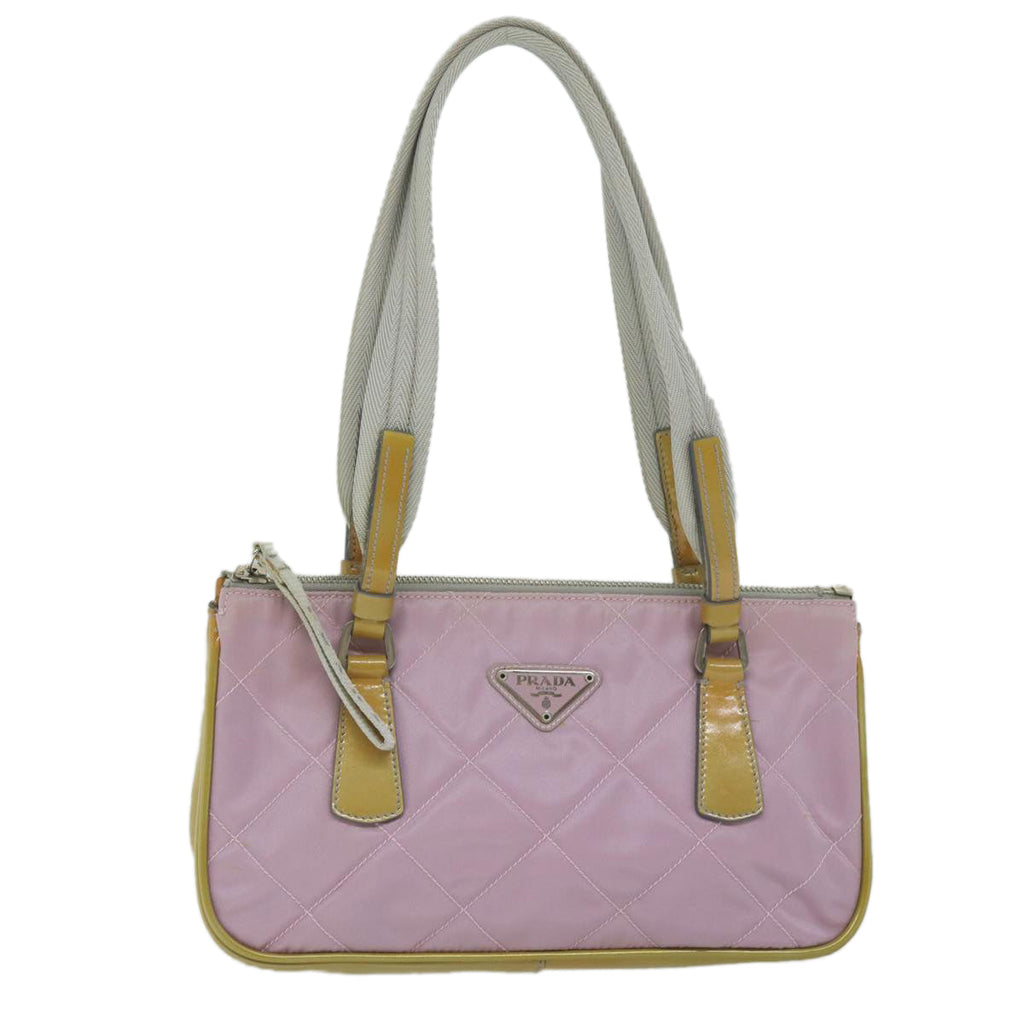 PRADA Hand Bag Nylon Enamel Pink  61789