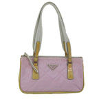 PRADA Hand Bag Nylon Enamel Pink  61789
