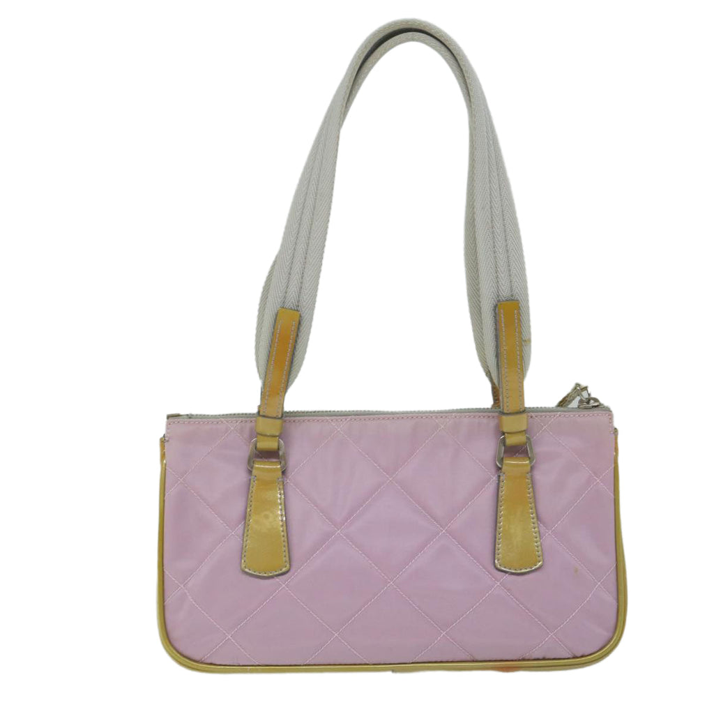 PRADA Hand Bag Nylon Enamel Pink  61789