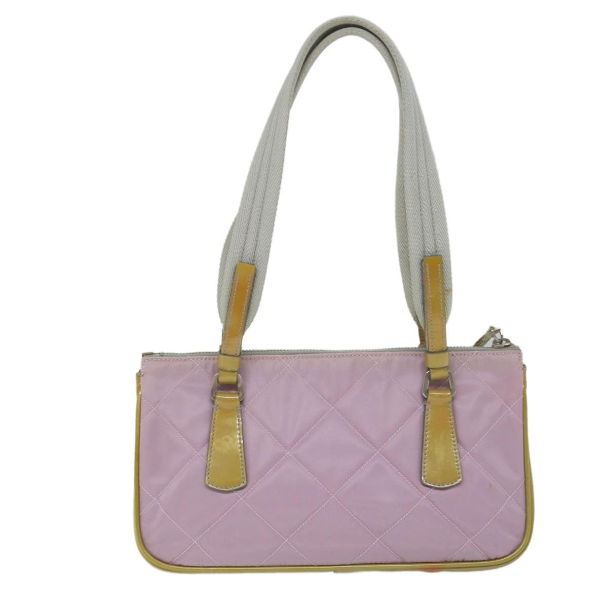 PRADA Hand Bag Nylon Enamel Pink  61789