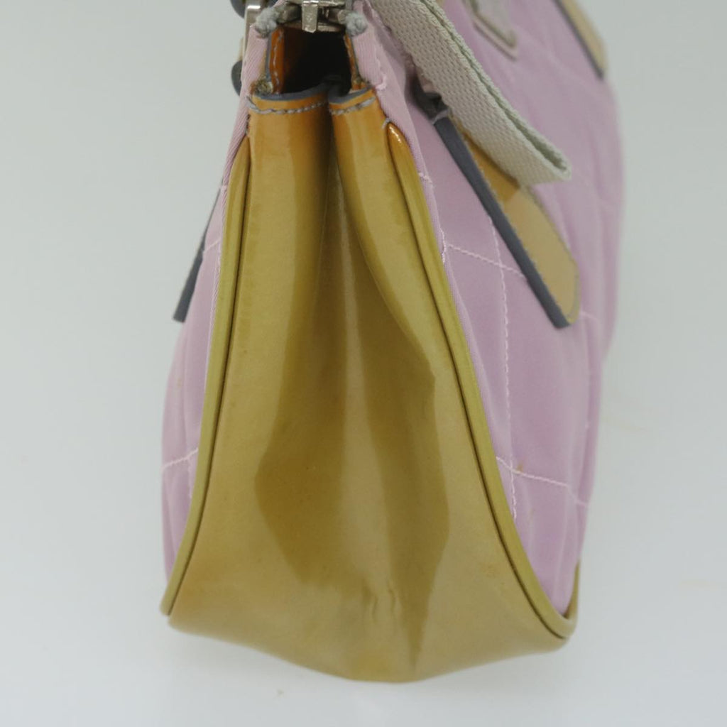 PRADA Hand Bag Nylon Enamel Pink  61789