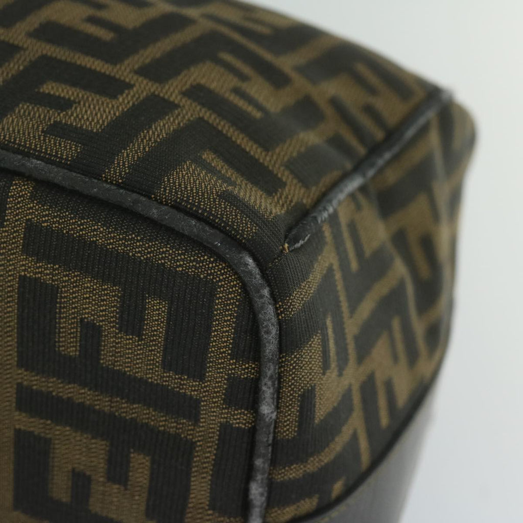 FENDI Zucca Canvas Vanity Cosmetic Pouch Black Brown61795