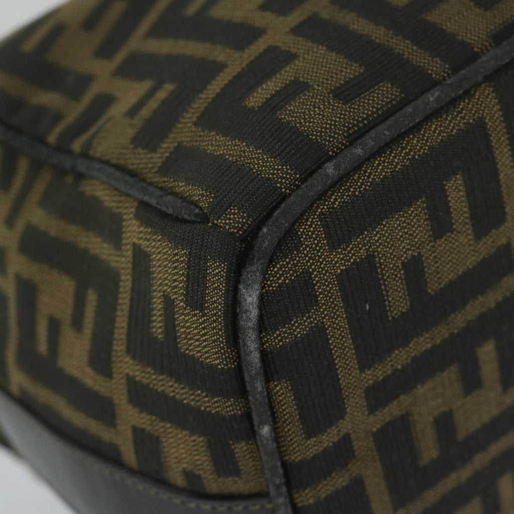 FENDI Zucca Canvas Vanity Cosmetic Pouch Black Brown61795
