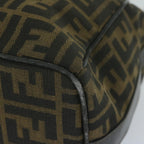 FENDI Zucca Canvas Vanity Cosmetic Pouch Black Brown61795