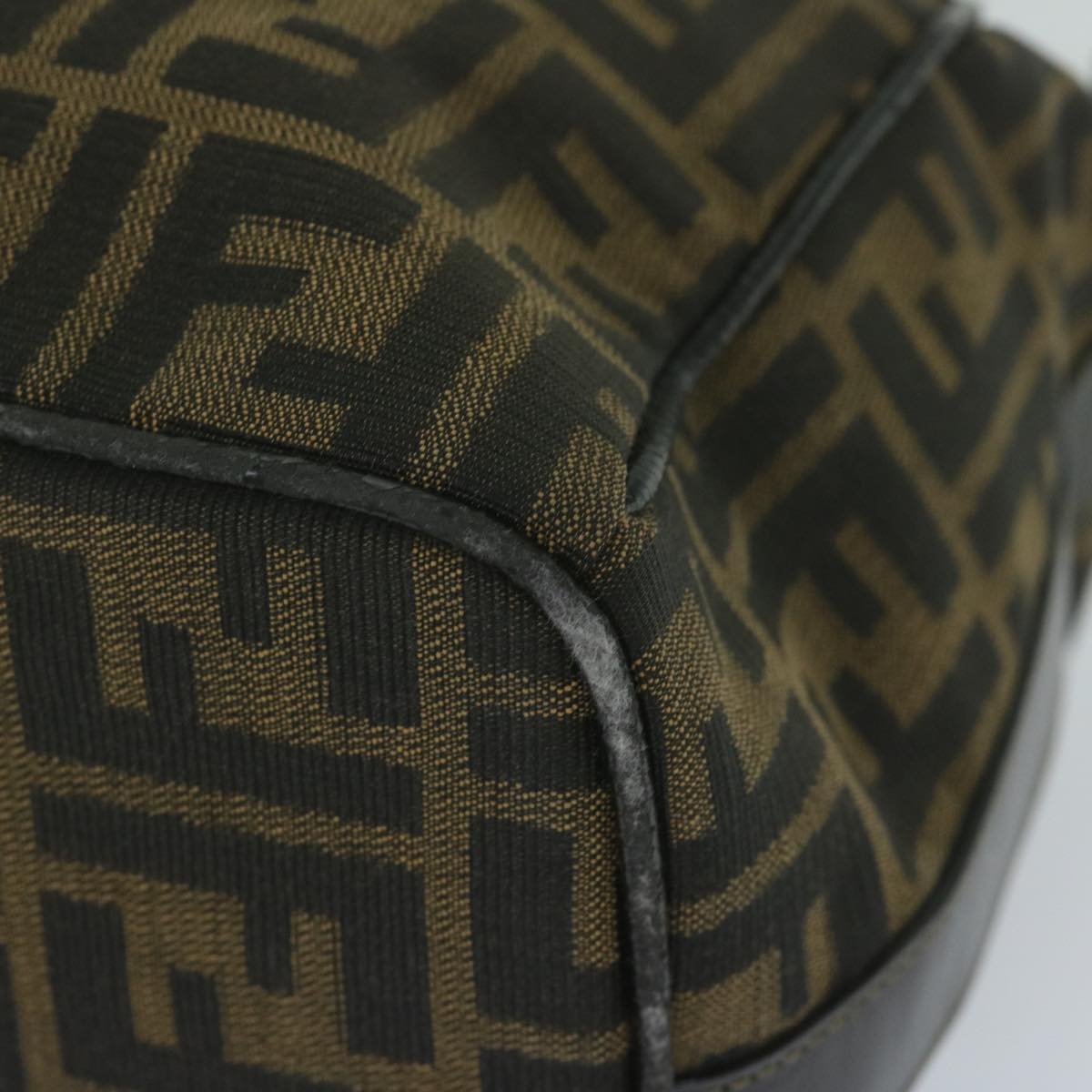 FENDI Zucca Canvas Vanity Cosmetic Pouch Black Brown61795