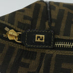 FENDI Zucca Canvas Vanity Cosmetic Pouch Black Brown61795