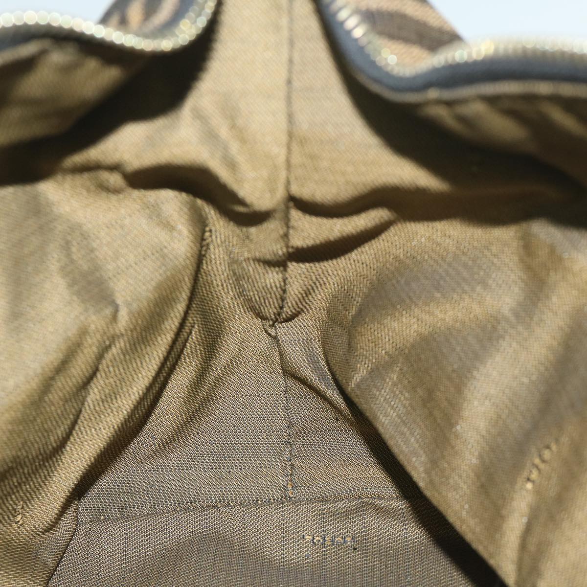 FENDI Zucca Canvas Vanity Cosmetic Pouch Black Brown61795