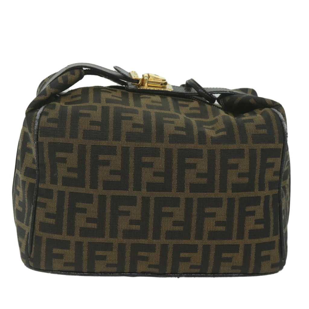 FENDI Zucca Canvas Vanity Cosmetic Pouch Black Brown61795